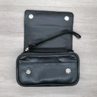 Black Leather Pipe Bag - Fits 2 Pipes